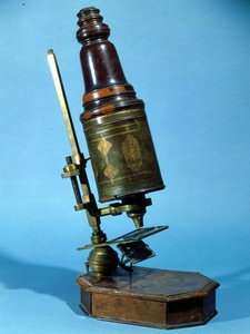 Microscópio (madeira e latão)
