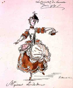 Miss Guimard como Terpsichore, num libreto de Louis Fuzelier (1677-1752) composto por Mondonville, facsimile de A. Guillaumot Fils de French School