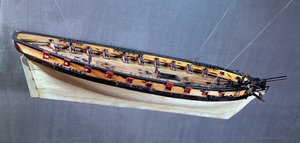 Modelo de um navio pirata, c.1810 (madeira e metal)