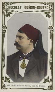 Mohamed-en-Naser, Bey de Tunis (foto colorida) de French School