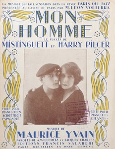 Mon Homme, cover de partituras de Mistinguett e Harry Pilcer, 1920 de French School
