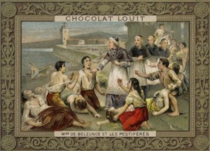 Monsenhor de Belsunce, bispo de Marselha e vítimas da peste, 1720 de French School