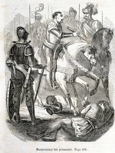 Montmorency feito prisioneiro em Pavie (1525) - em "Histoire de France" por L.-P. Anquetil de French School