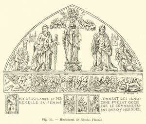 Monumento a Nicolas Flamel de French School