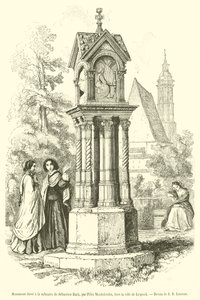 Monumento onze a la memoire de Sebastien Bach (gravura) de French School