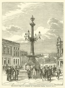 Monumento ao explorador Burke (gravura) de French School