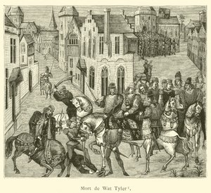 Mort de Wat Tyler (gravura) de French School