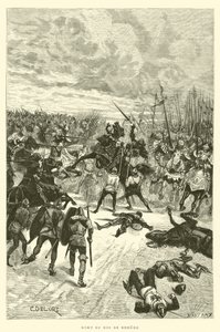 Morte do Rei da Boémia (gravura) de French School