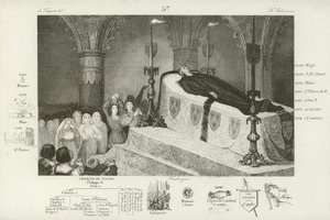 Lamentando a morte de Luís XII da França, 1515 de French School