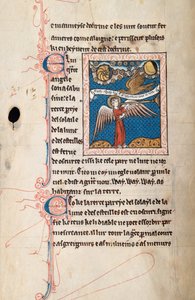 Ms65 f29v, Comentário sobre o Apocalipse de São João, final do século 13 (caneta e tinta e têmpera sobre velino) de French School