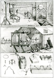 Ms 1064 fol.8 A Slate Quarry, de Artes e Ofícios Descrições de French School