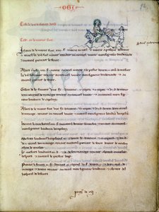 Ms 1175 f.92 St. Martin cortando sua capa, de Vieil Rentier dAudenarde, 1291-1302 de French School
