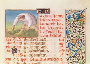 Ms 134 junho: Colher, a partir de um livro de horas de French School