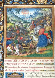 Ms. 1581 f. 154 Ilustração do Livro VIII (Da Morte de Davi à Morte de Acabe), Capítulo 1 das Antiguidades dos Judeus (Antiquitates Judaicae) de Flávio Josefo - Como Salomão, quando ele de French School