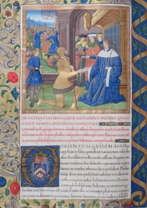 Ms. 1581 f. 897v Ilustração do Livro XX (De Fadus, o Procurador a Florus), Capítulo 1 das Antiguidades dos Judeus (Antiquitates Judaicae), de Flávio Josefo - Como depois da morte de Agripa, de French School