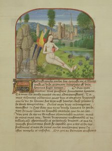 Ms 165 fol.31r A Alma sentada por um córrego, de lInstruction dun Jeune Prince por René dAnjou, c.1465-68 de French School