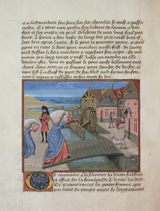 Ms 165 fol.48v Um moinho de água, da instrução de um jovem príncipe por René dAnjou, c.1465-68 de French School