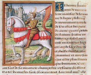 Ms 17 f.76 Joana d&39;Arc da vida das celebridades femininas, c.1505 de French School
