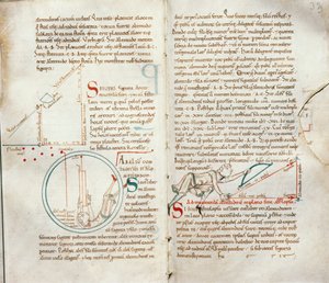 Ms 235 f.32 & 33 Geometry, de um Traite dAstronomie de French School