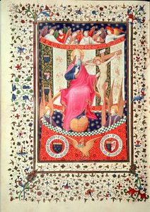 Ms 2 f.18v A Trindade, das Horas Boucicaut, c.1410 de French School