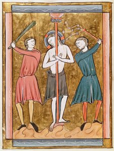 Ms 3016 fol.17v A flagelação, de Psautier para Paris Paris de French School