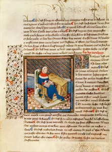 Ms 316 fol.3 Um filósofo em sua mesa, de Les Dits Moraux des Philosophes de French School