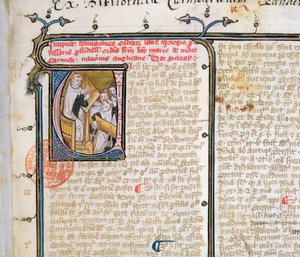 Ms 3519 fo.1 Professora carmelita ensinando seus alunos de French School