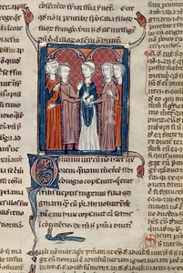 Ms 372 fol.168 A Cena do Casamento, de Decrets de Gratien de French School