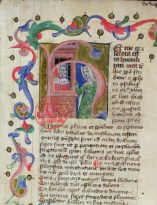 Ms 3859 Miniatura do filósofo Boécio (c.480-524) na prisão de French School