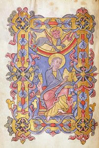 Ms 479 fol.53 São Marcos, dos Evangelhos de Cysoing Abbey de French School