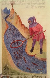 Ms 59 fol.3r Fisherman, de Grand Herbier de French School