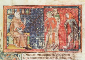 Ms 89 Ter fol.95 Um homem doente e um homem aleijado apresentou a um doutor, de um tratado por Abul Qasim Kalaf ibn al-Abbas al Zahrawi (Albucasis) de French School