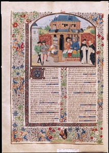 Ms 927 Fol.127v Os três tipos de amizade, da ética, política e economia por Aristóteles (384-322 aC) de French School