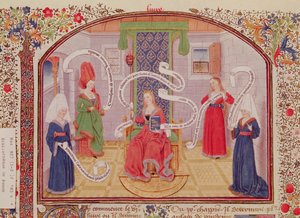 Ms 927 Fol.93v A teoria das virtudes intelectuais, da ética, política e economia por Aristóteles (384-322 aC) de French School