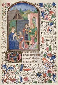 Ms Euing 4 f.49r Os Sábios, das Horas de Glasgow de French School