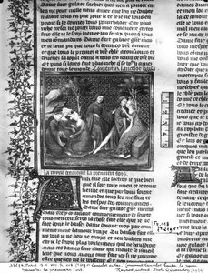 Sra. Fr 118 fol.219v Como Lancelot beijou Guinevere pela primeira vez, do Livre de Messire Lancelot du Lac de French School