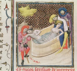 Pe. P. 12420 Paulina Dying With Seneca, de Claris Mulieribus, de Giovanni Boccaccio (1313-75) de French School