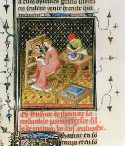 Pe. 12420 fol.86r A História de Thamyris, de De Claris Mulieribus, das Obras de Giovanni Boccaccio de French School