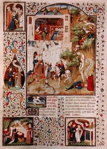 Ms Lat 17294 The Death of St. Edward the Confessor (1003-66) from the Breviary of the Duke of Bedford, c.1424-1435 (vellum) de French School