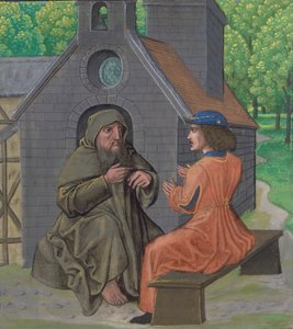 Sra. Royal 14 E. 11, f.338 O Eremita instruindo o cavaleiro, de 