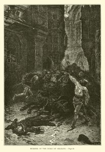 Assassinato do duque de Orleans de French School