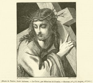Musee de Nantes, escola italiana, Cristo (gravura) de French School