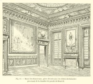 Museu dos Soberanos, peça decorada com o entulho de madeira da câmara do desfile de Henrique II de French School