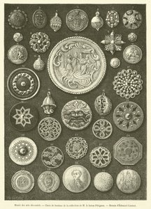 Musee des arts decoratifs, Escolha de botões (gravura) de French School