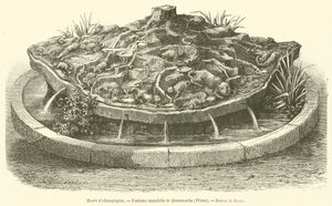 Museu de Etnografia, Fonte Monolítica de Quonncacha, Peru (gravura) de French School