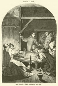 Musee du Louvre, A Morte de São Bruno (gravura) de French School
