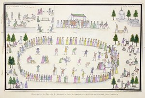 Festivais muçulmanos, incluindo o final do Ramadã do The Gentil Album, publicado em 1774 de French School