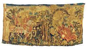 Fragmento de tapeçaria mitológica, Estrasburgo, c.1470-80 de French School