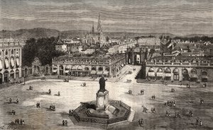 Nancy - Meurthe-et-Moselle - gravura em "La France illustree: geographie, histoire, administration statistique" de V.A. Malt-Brown. 1884 de French School