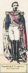 Napoleão 3, Imperador dos Franceses (gravura colorida) de French School